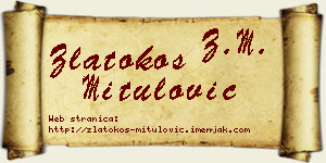 Zlatokos Mitulović vizit kartica